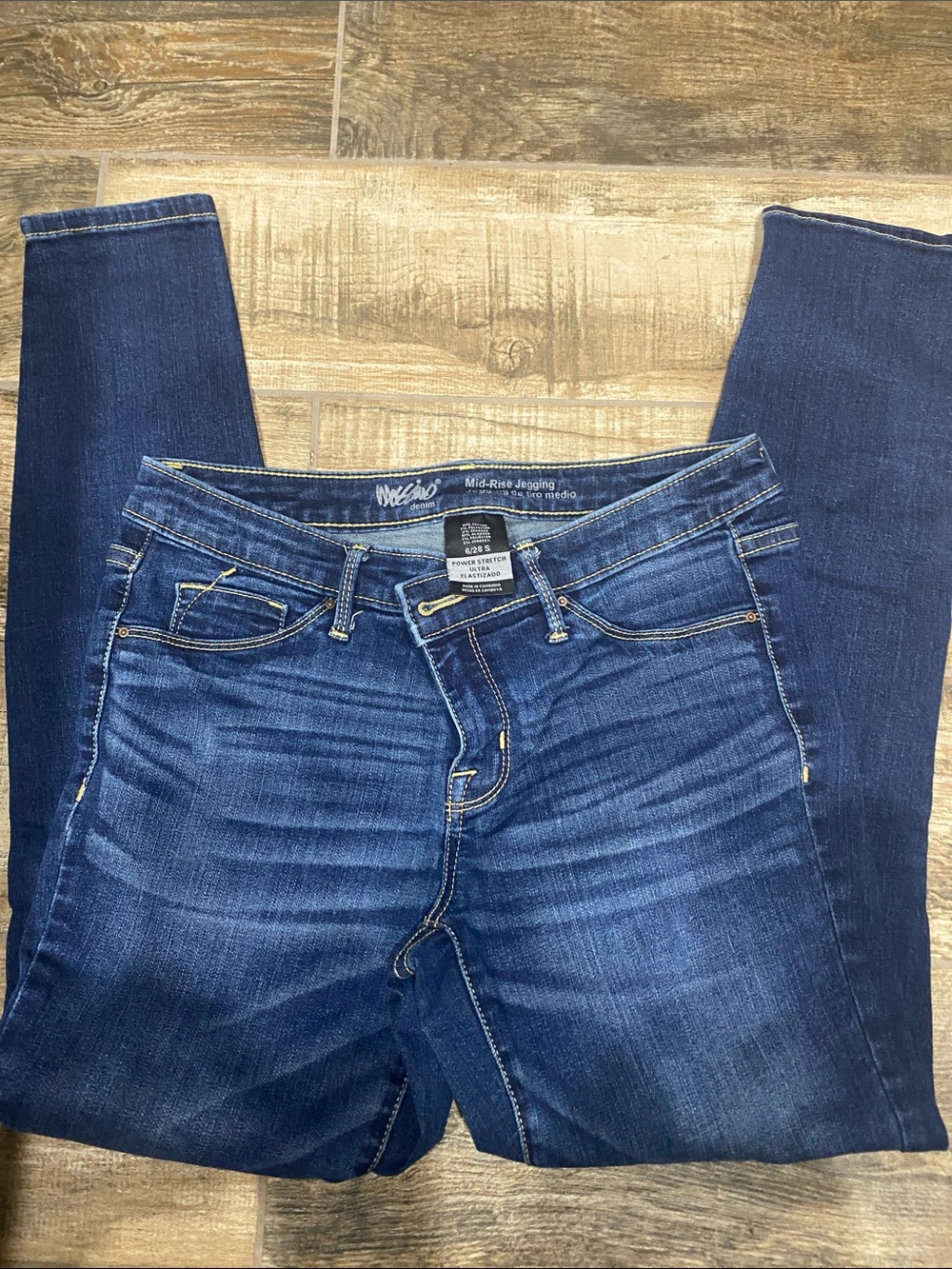 Modismo denim Mid-Rise Dark Blue Denim Jeggings